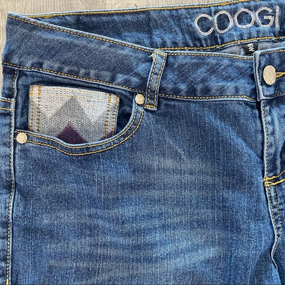 Coogi Vintage Embroidered Zig Zag Chevron Pocket Skinny Jeans - Picture 4 of 10